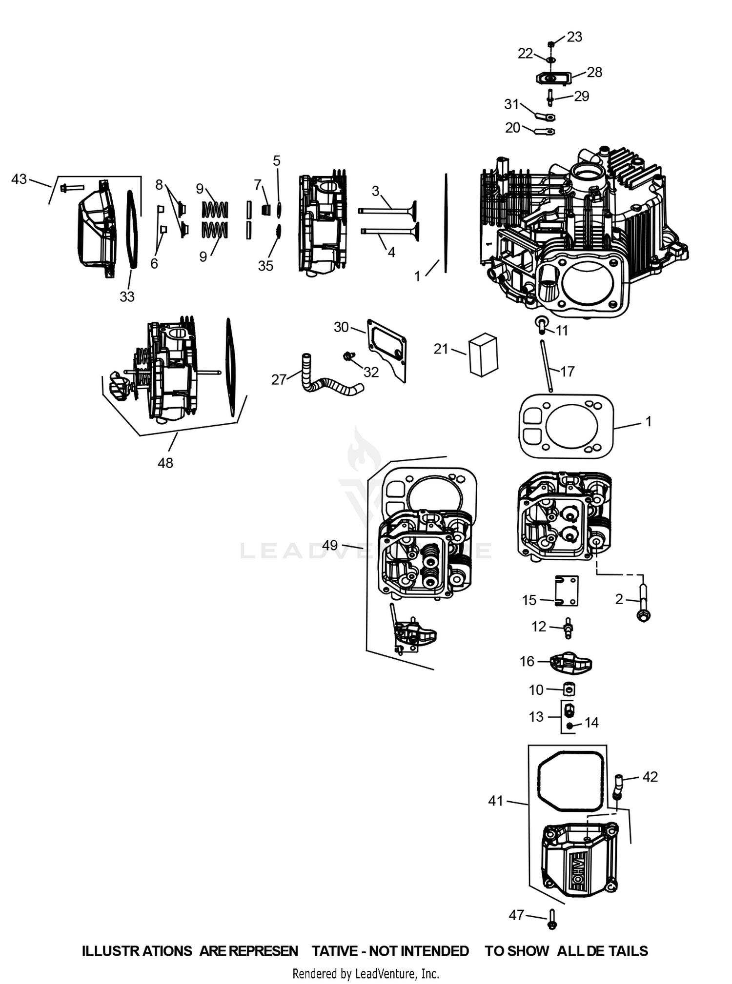 KT724-3012 CylinderHead & Breather
