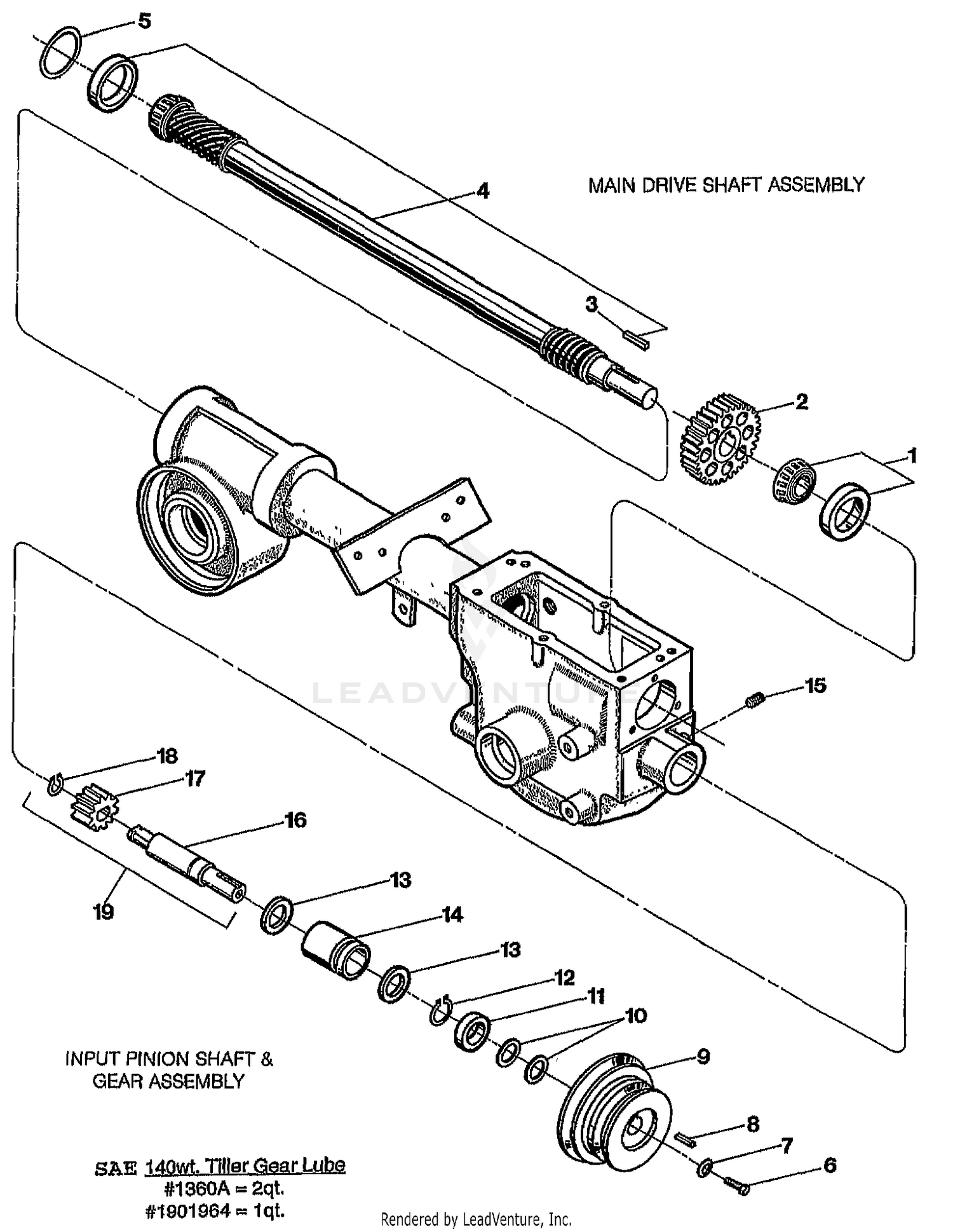 MAIN DRIVE SHAFT & GEAR ASSEMBLY
