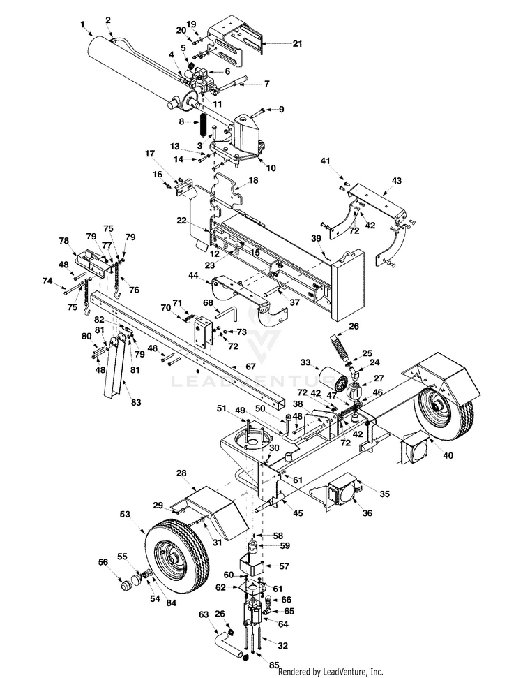 TroyBilt LS275 24AF572B063 (2003) Log Splitter Partswarehouse