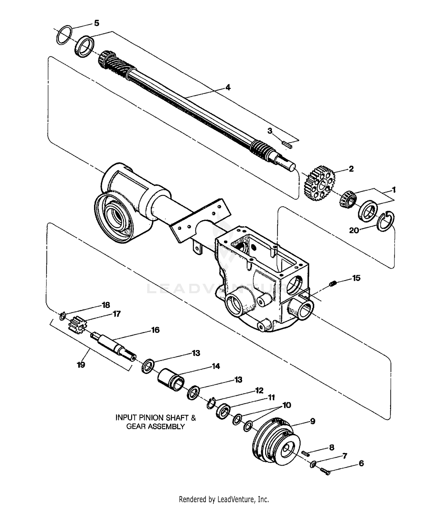 MAIN DRIVE SHAFT & GEAR ASSEMBLY