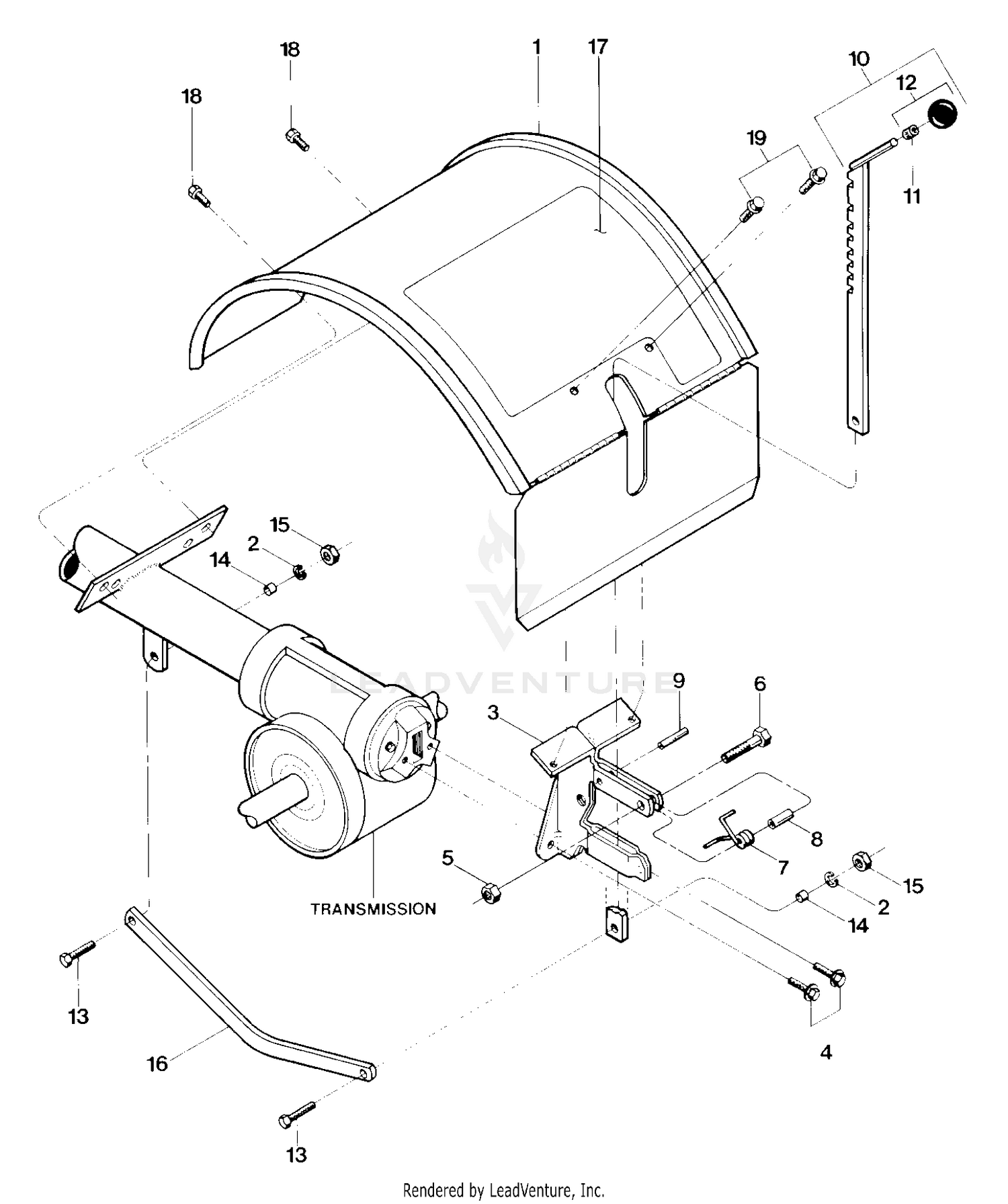 Hood, Bracket And Depth Regulator