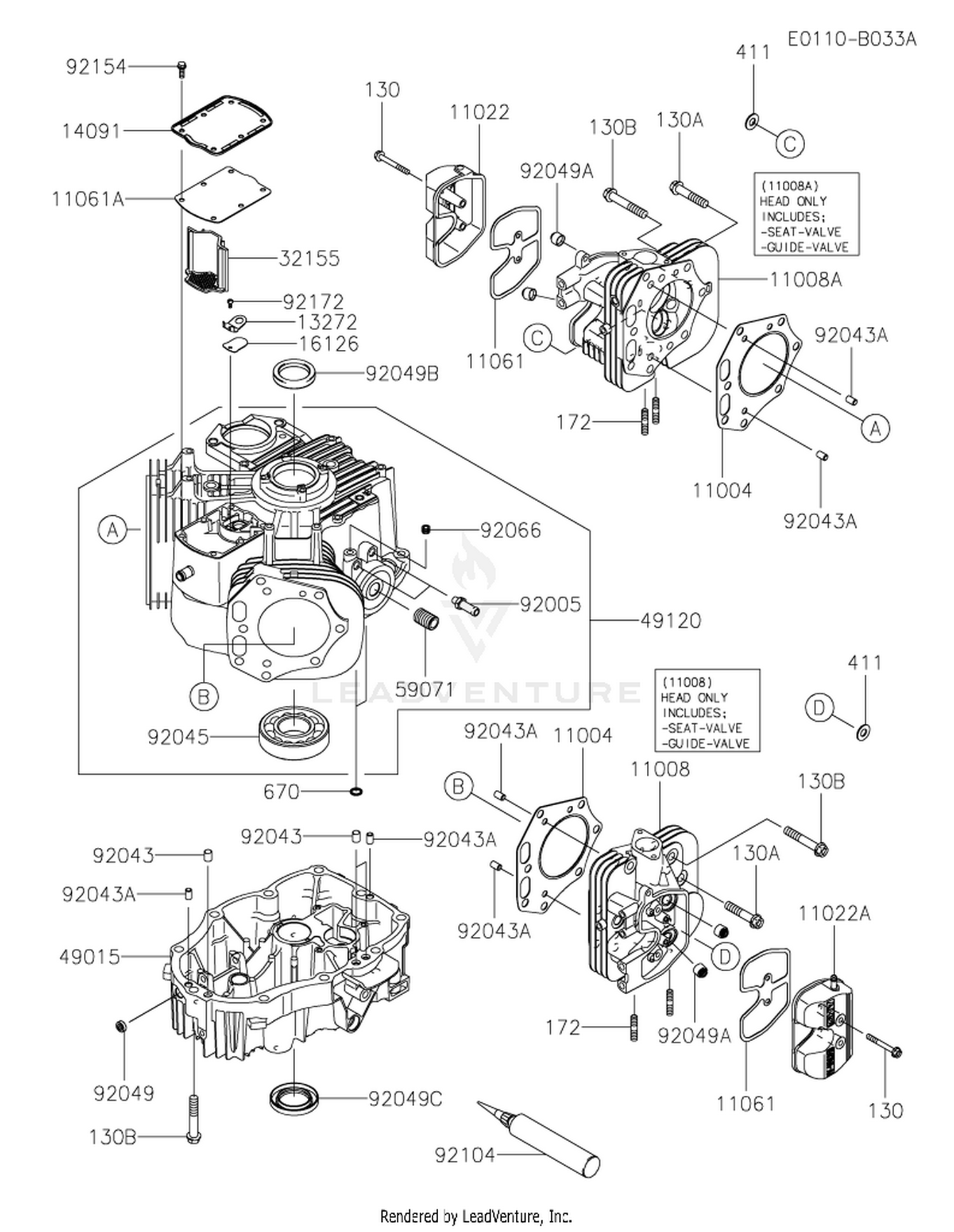 FX801V-FS15 CYLINDER & CRANKCASE