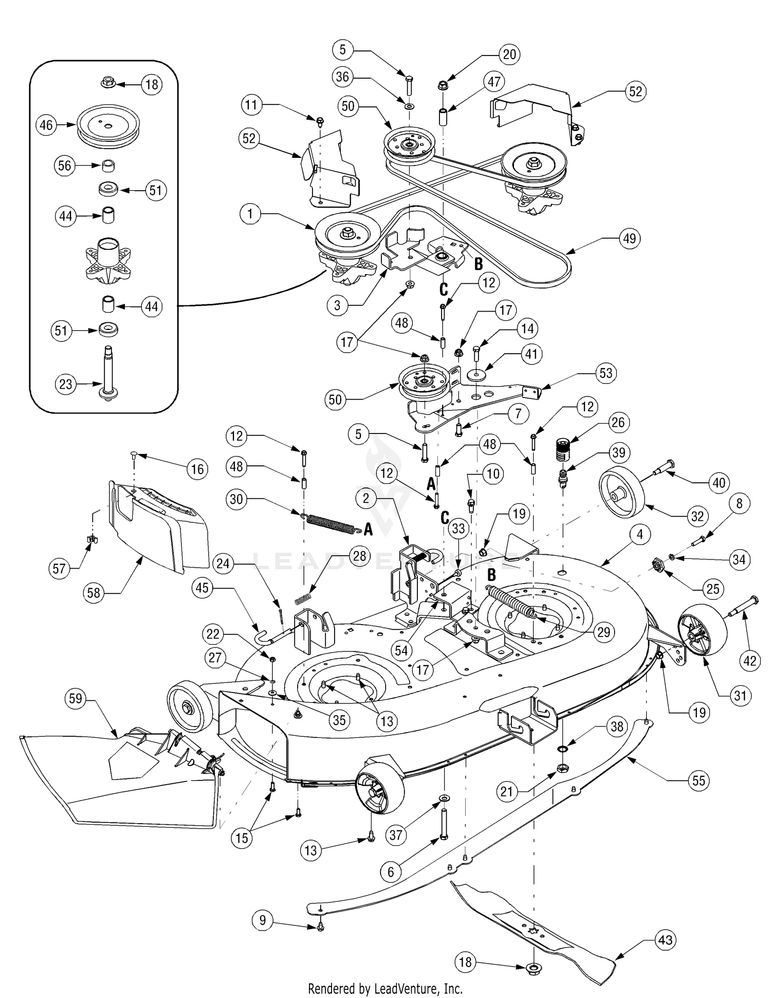 Cub cadet lt1042 drive belt diagram sale