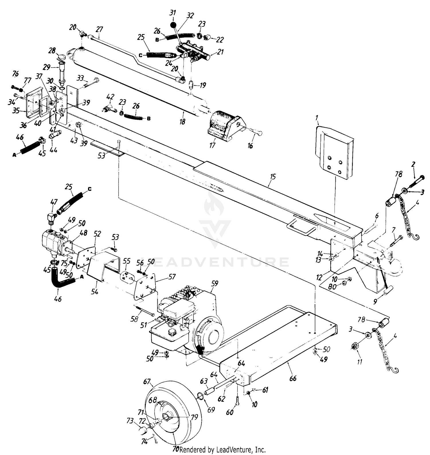 13 ton deals log splitter