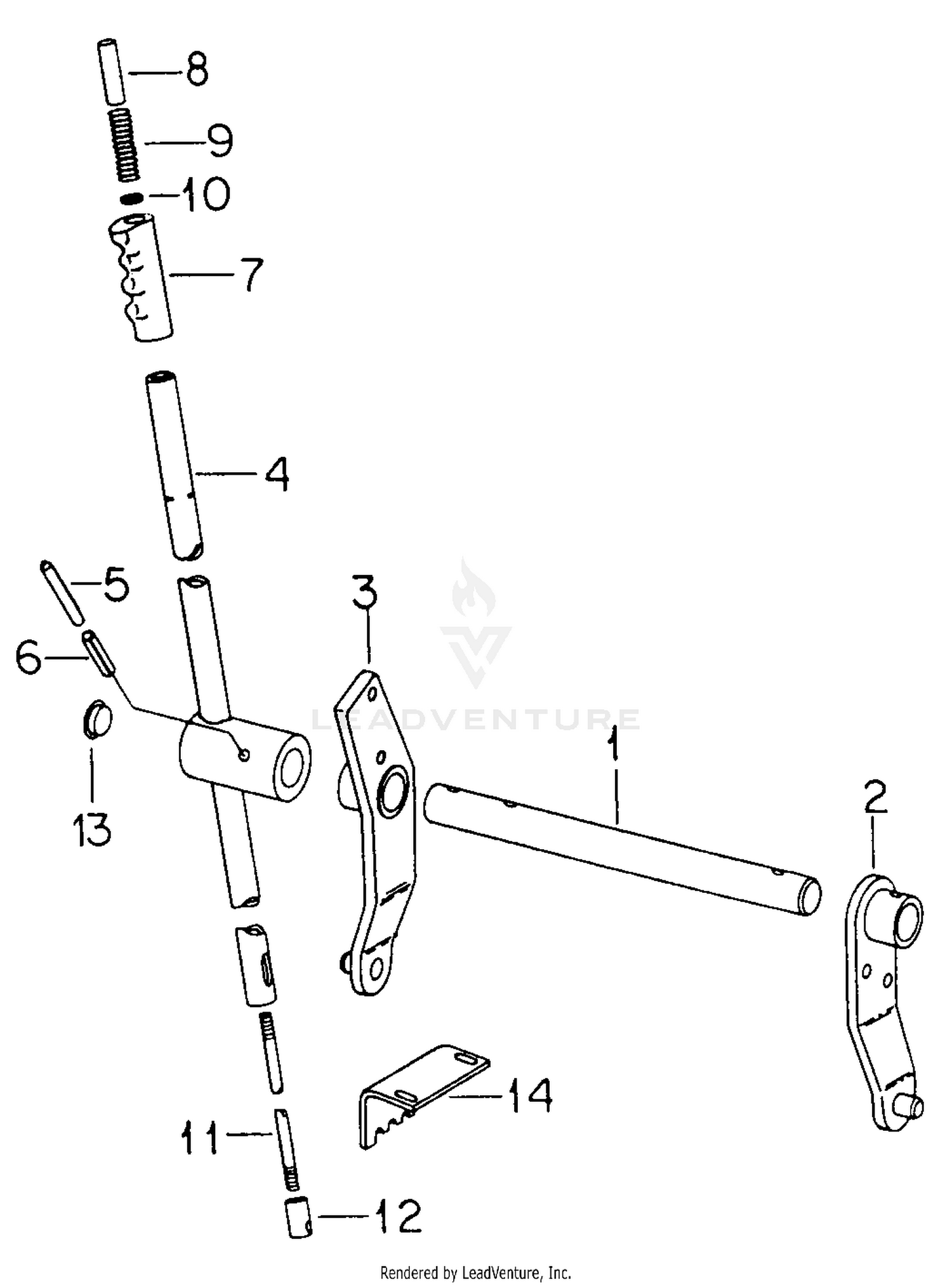 Implement Lift Handle-SN 716387 & Below