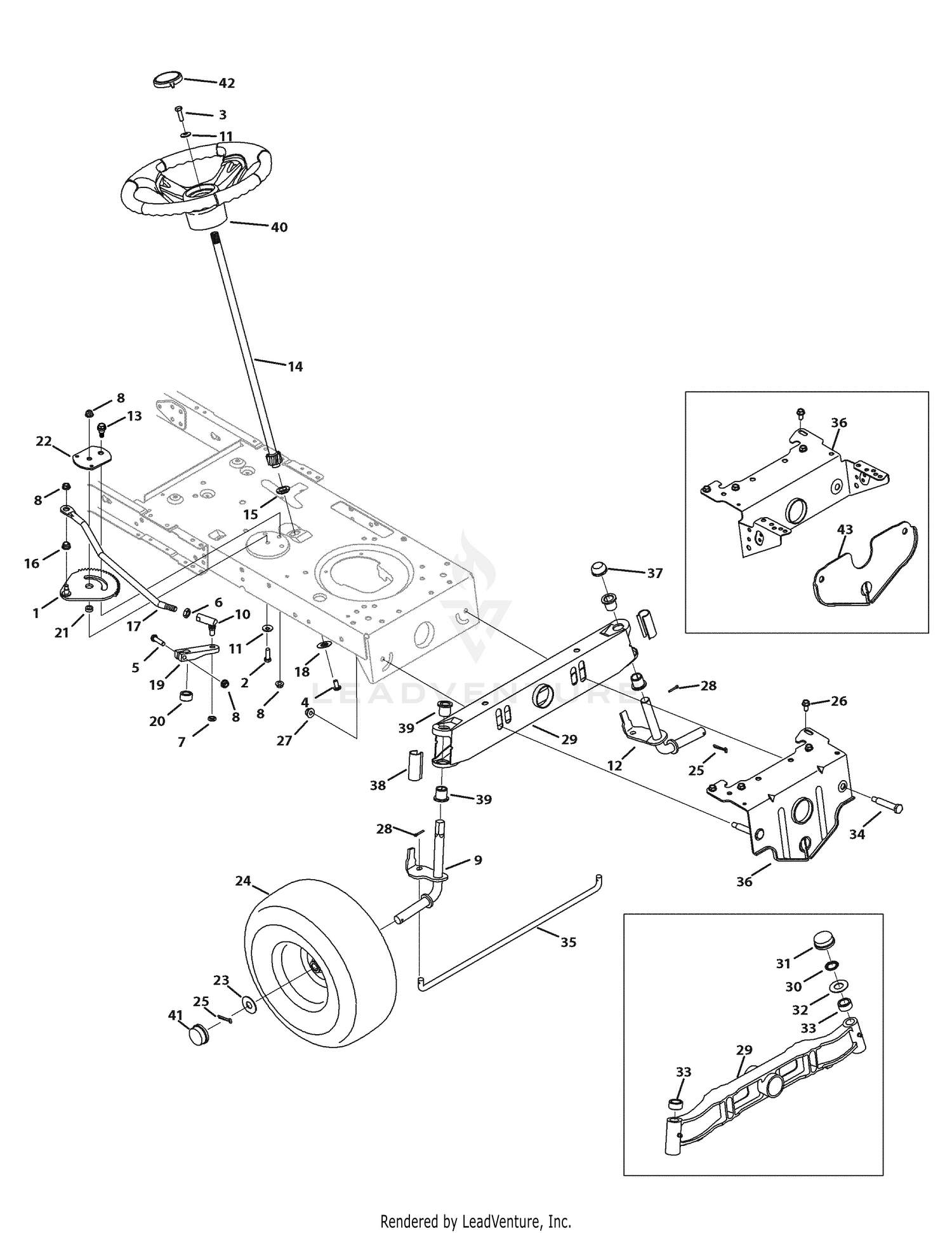 Troy Bilt 13AV77KF066 Tuffy 2010 Steering