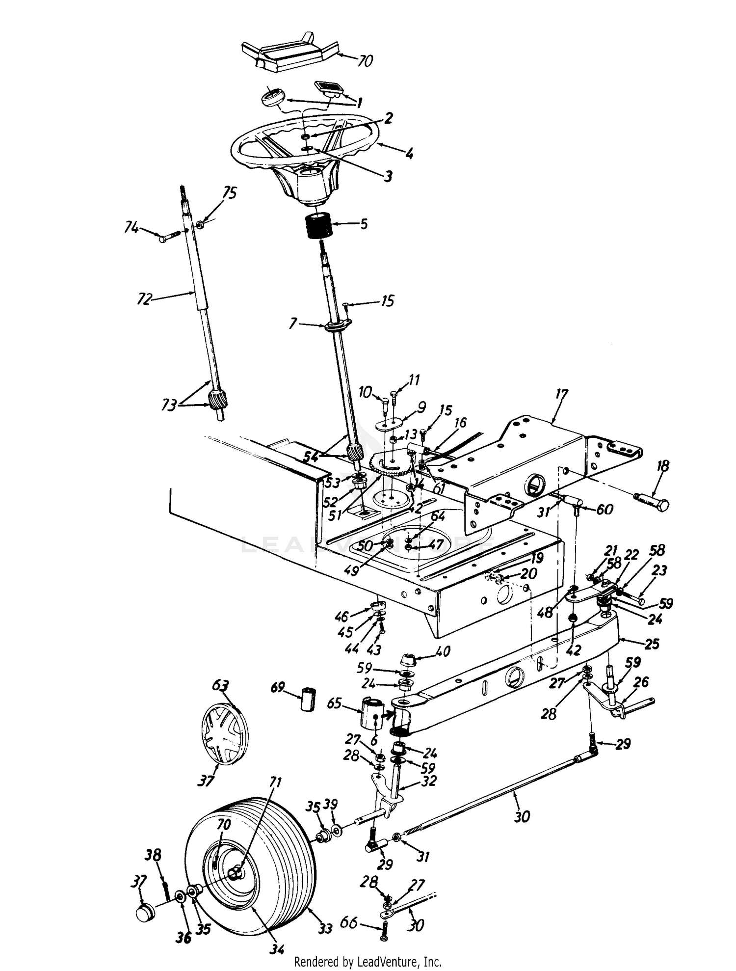 Wheels, Front/Axle, Front/Steering Assembly