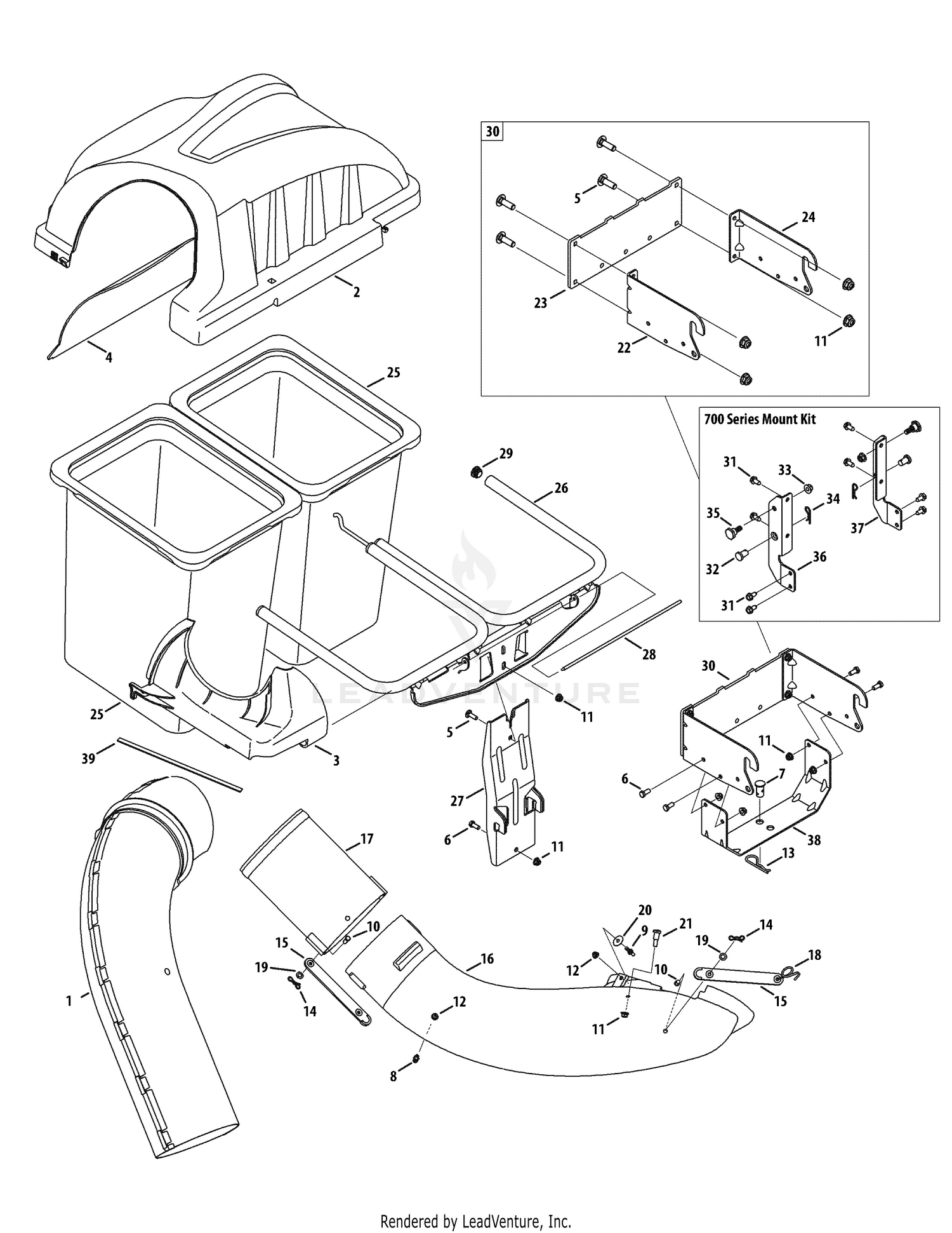 Troy bilt discount bronco bagger parts