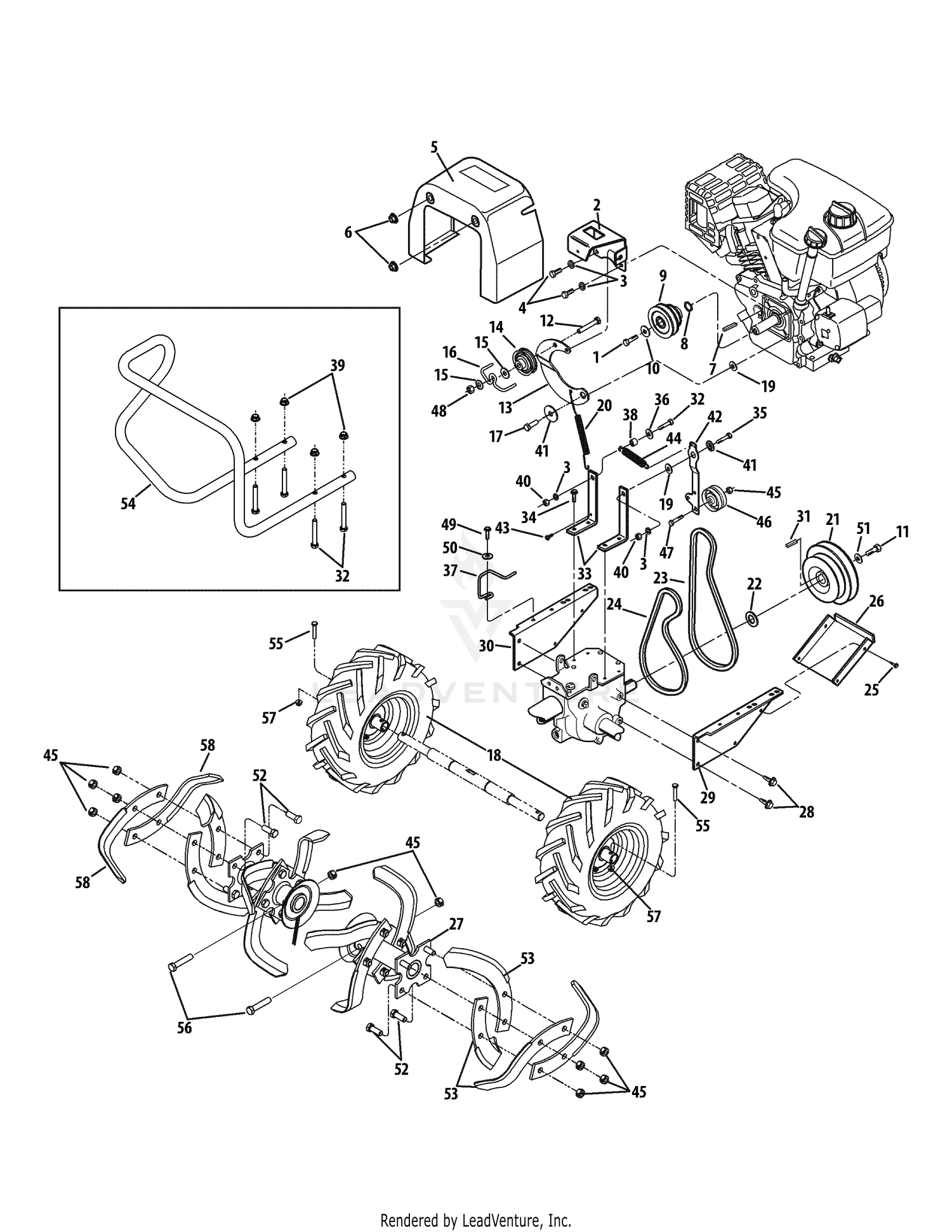 Tine & Drive Assembly