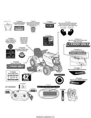 Troy Bilt 13AV60KG011 Bronco 09 Lawn Tractor PartsWarehouse