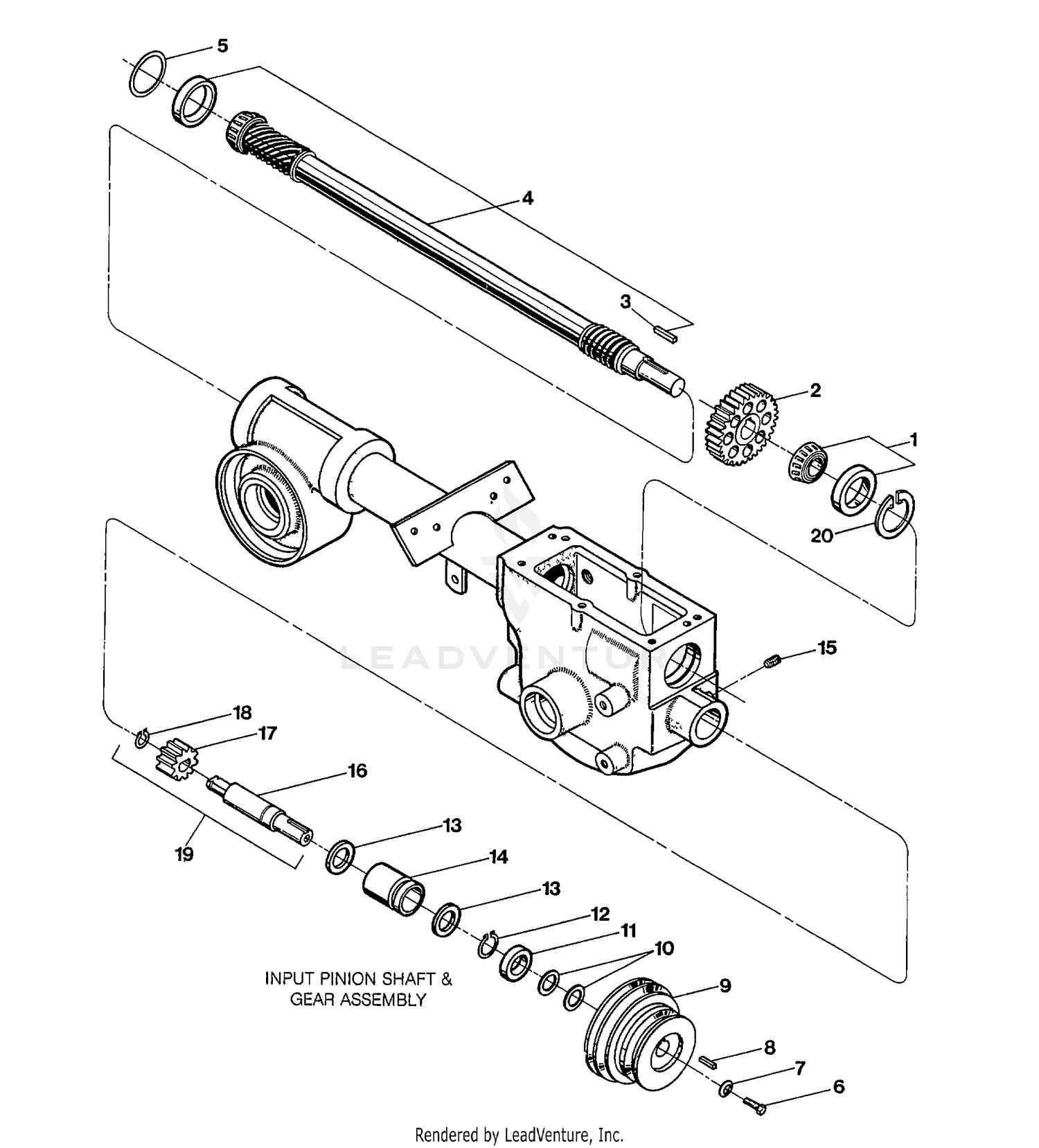 MAIN DRIVE SHAFT & GEAR ASSEMBLY