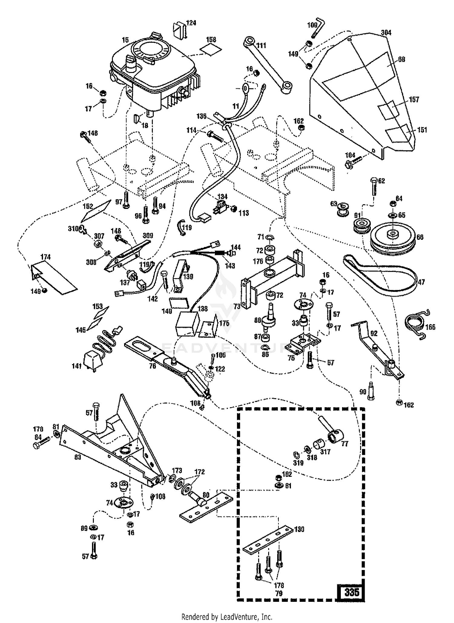 ENGINE AND CUTTER DRIVE 1
