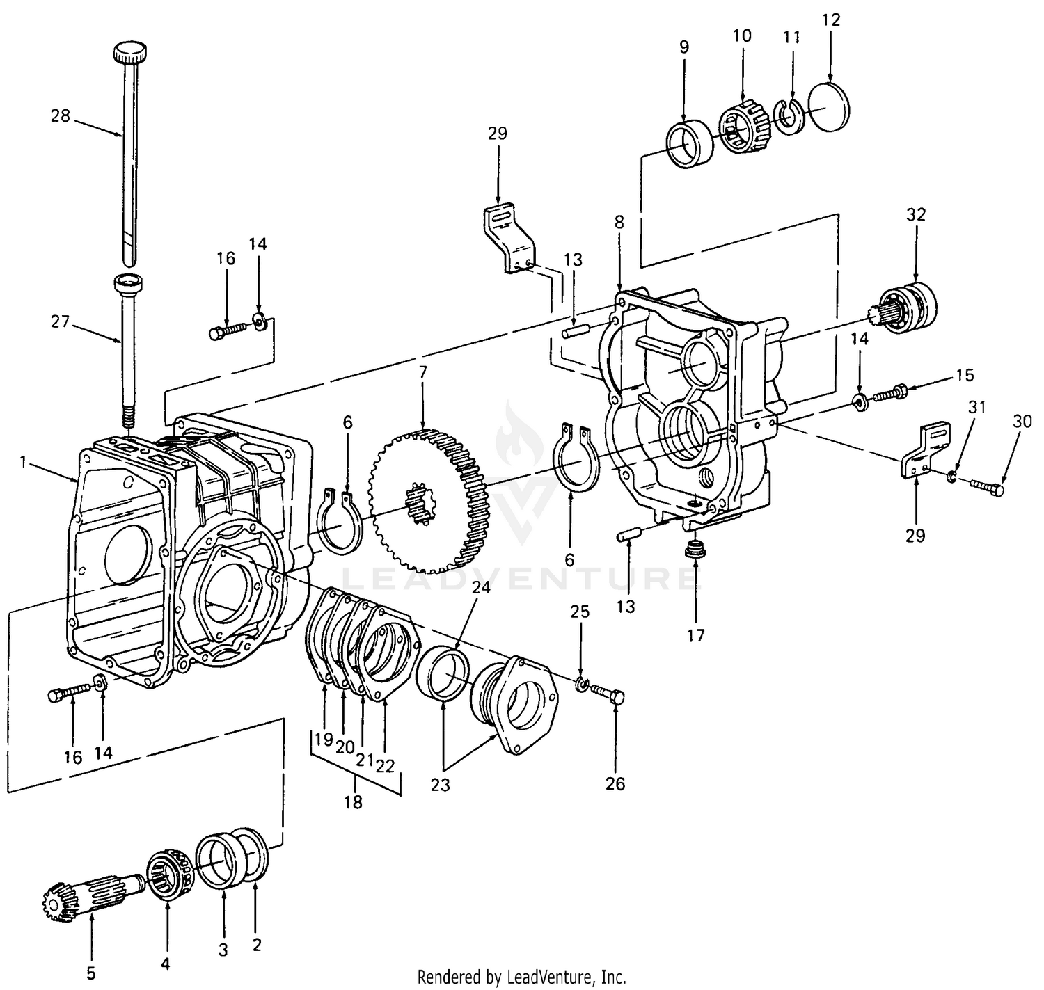 Transmission-Rear And Adapter Housing