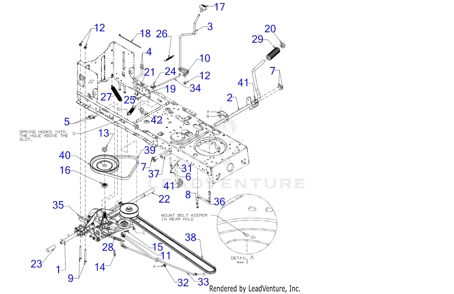 Troy Bilt 13A877BS066 Pony 42X 2018 Drive