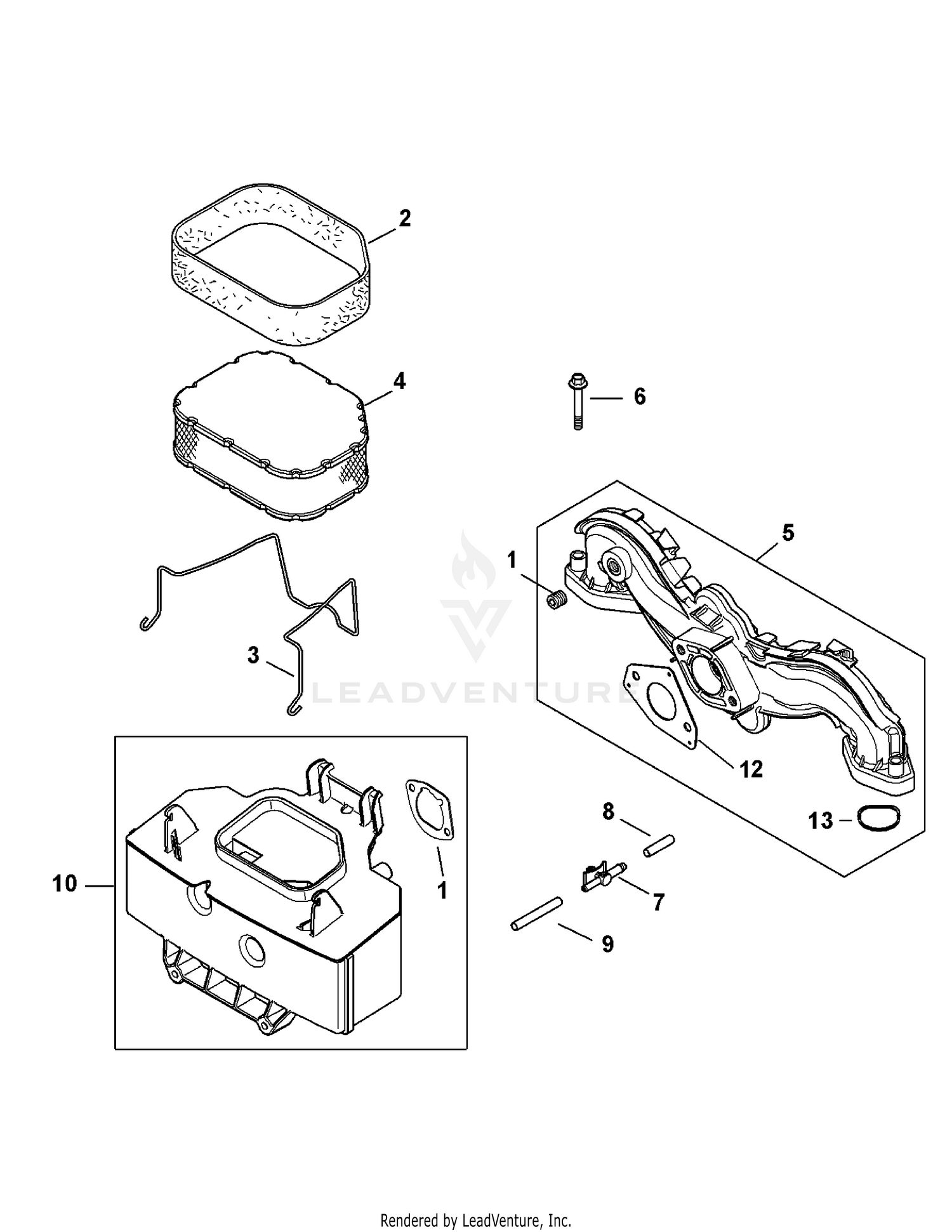 Kohler SV730-3031 Air Intake & Filtration