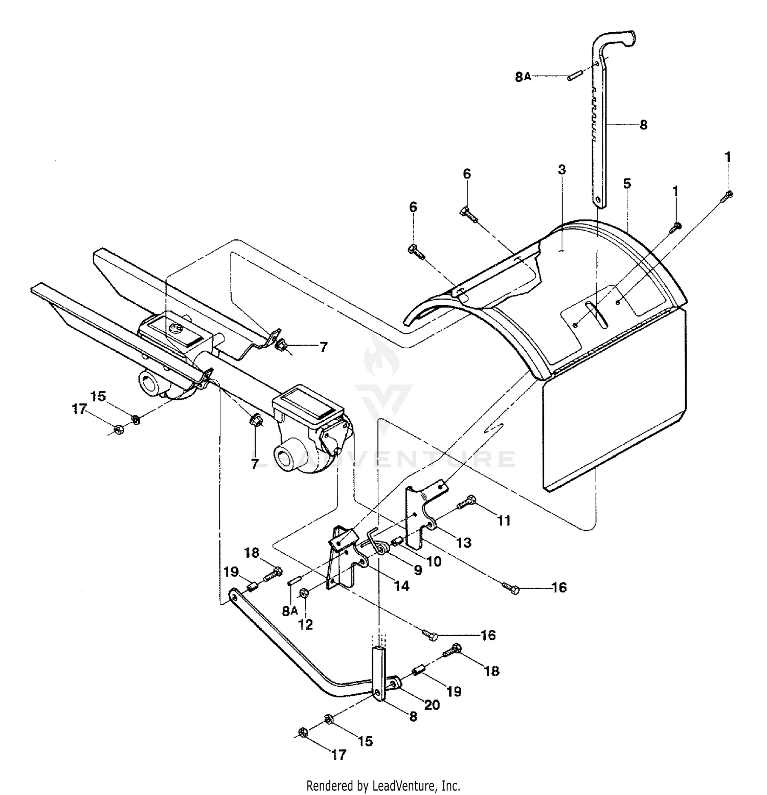 Tine Hood, Depth Regulator And Drag Bar