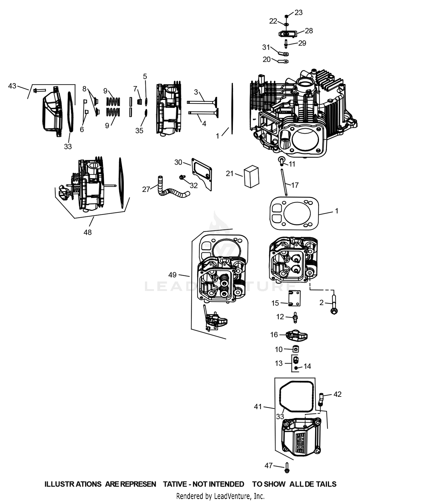 KT722-3002 CylinderHead & Breather