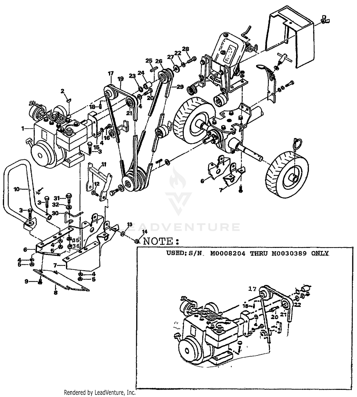 ENGINE, BELT & CARB GUARD