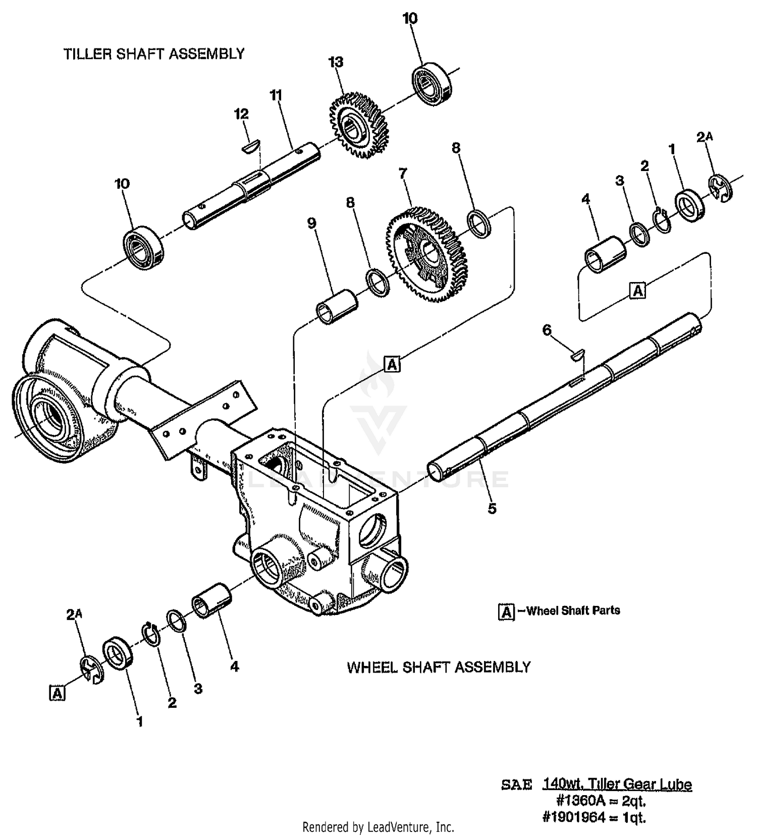 WHEEL TILLER SHAFT ASSEMBLIES