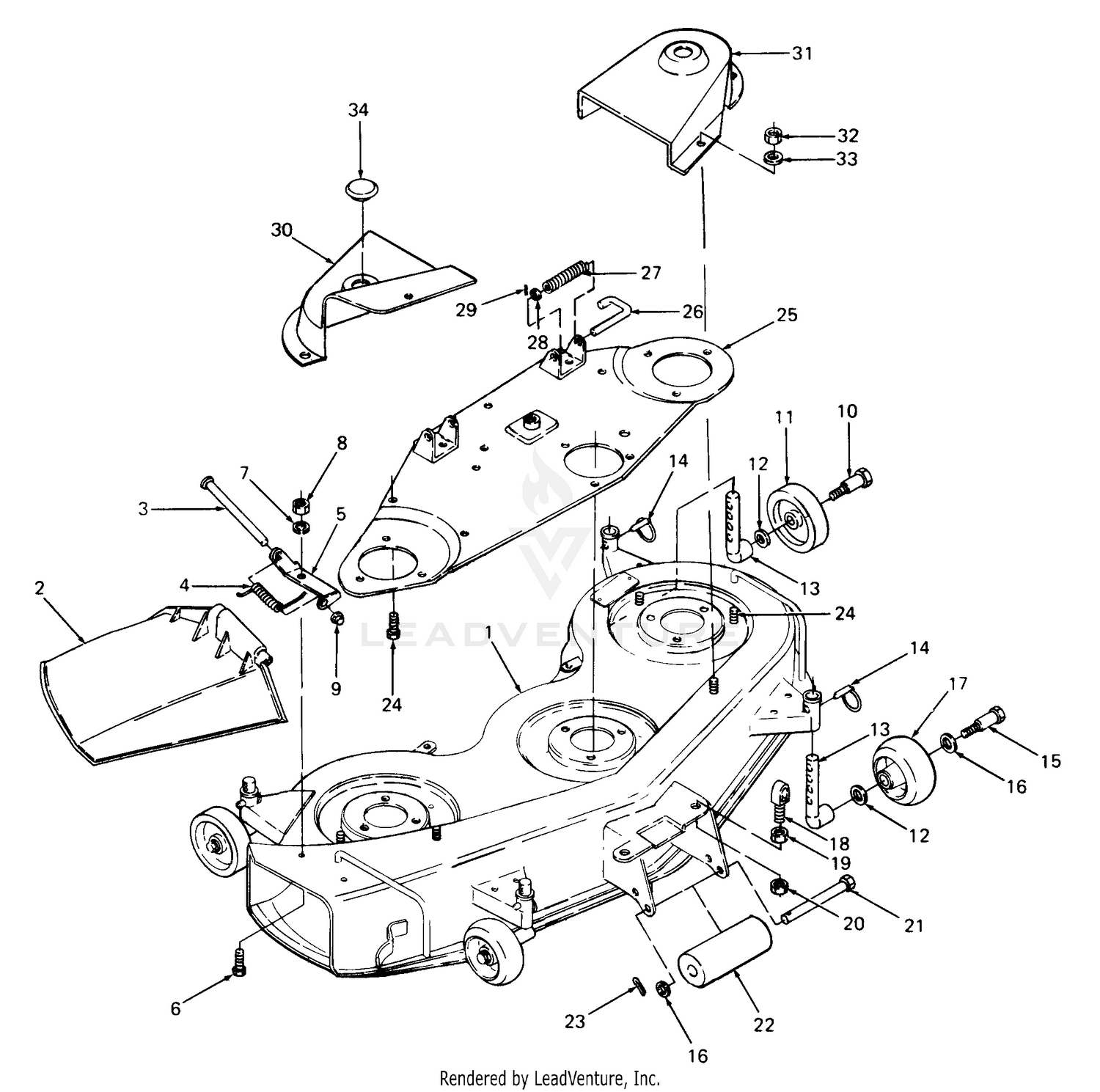 Cub cadet sales mower deck parts