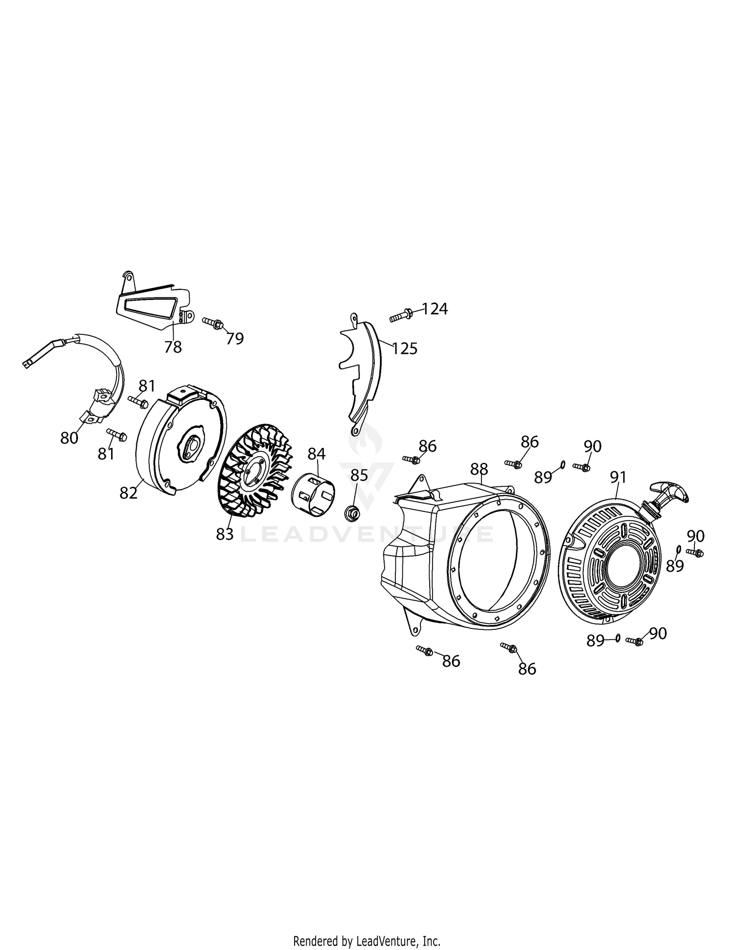 170-VU Flywheel & Blower Housing