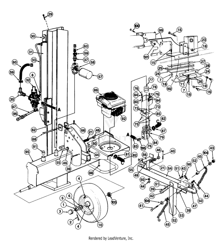 Yard machine 31 ton log online splitter