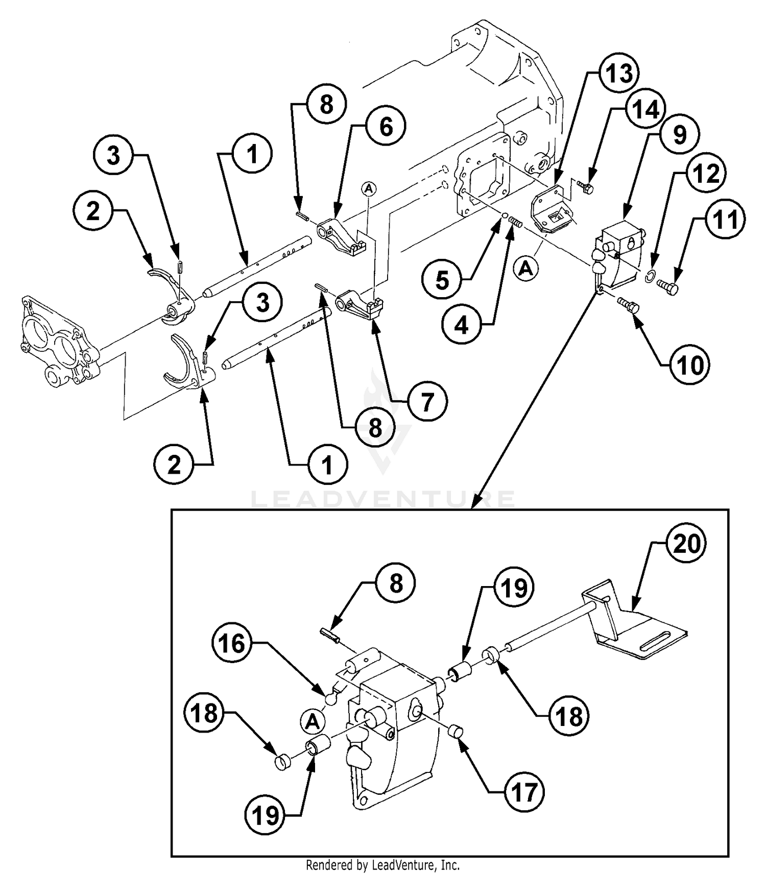 T/M Control - Main Rail & Fork
