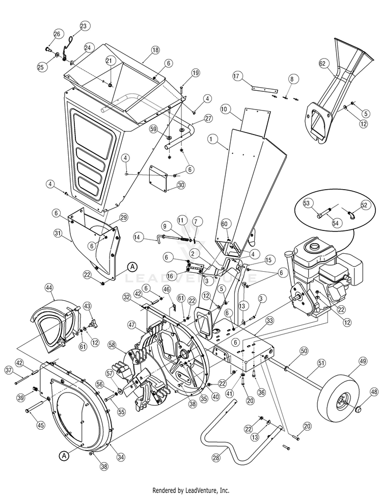 TroyBilt 24A414B766 CS4265 '06 Chipper Shredder Vac PartsWarehouse