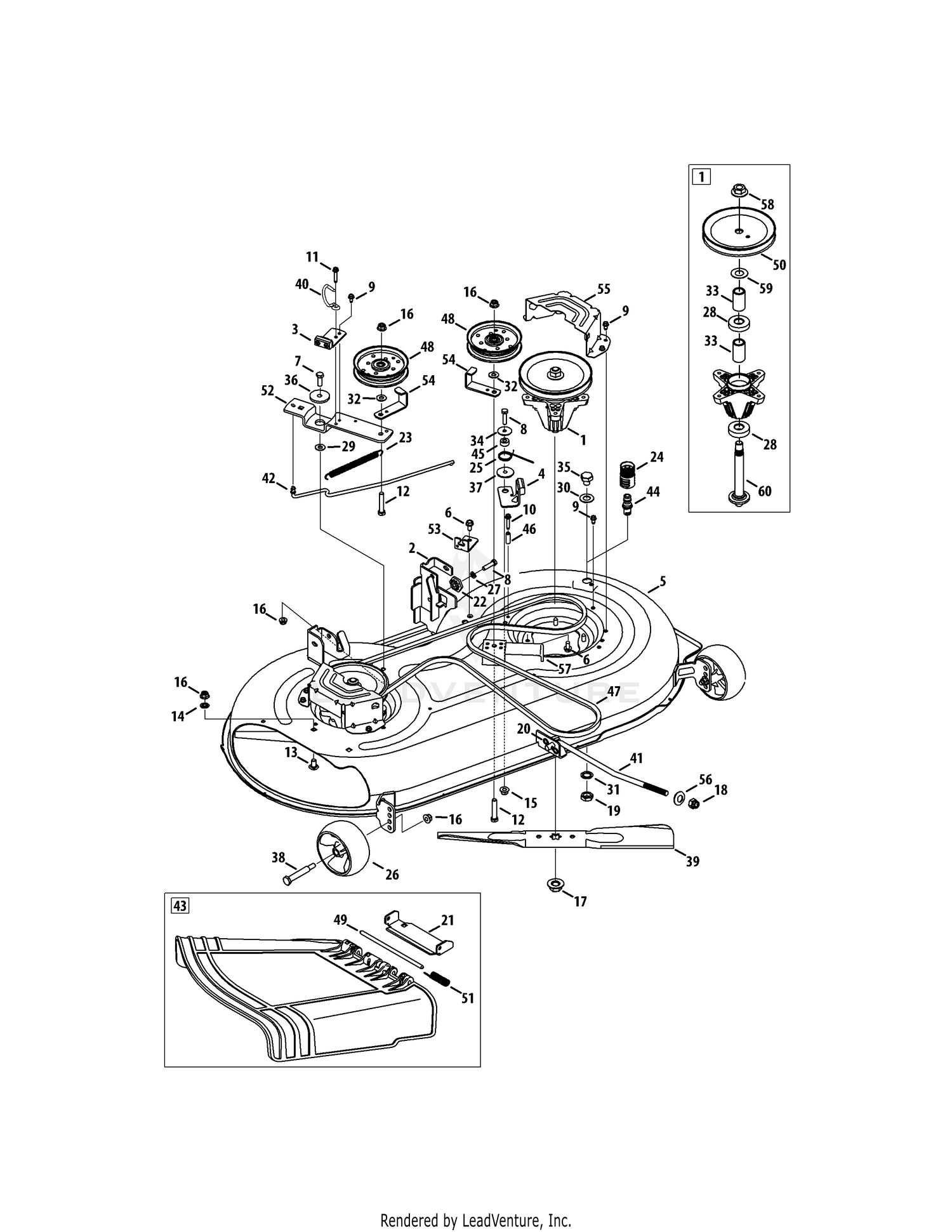 MTD 13AX795S004 2011 Mower Deck 42 Inch