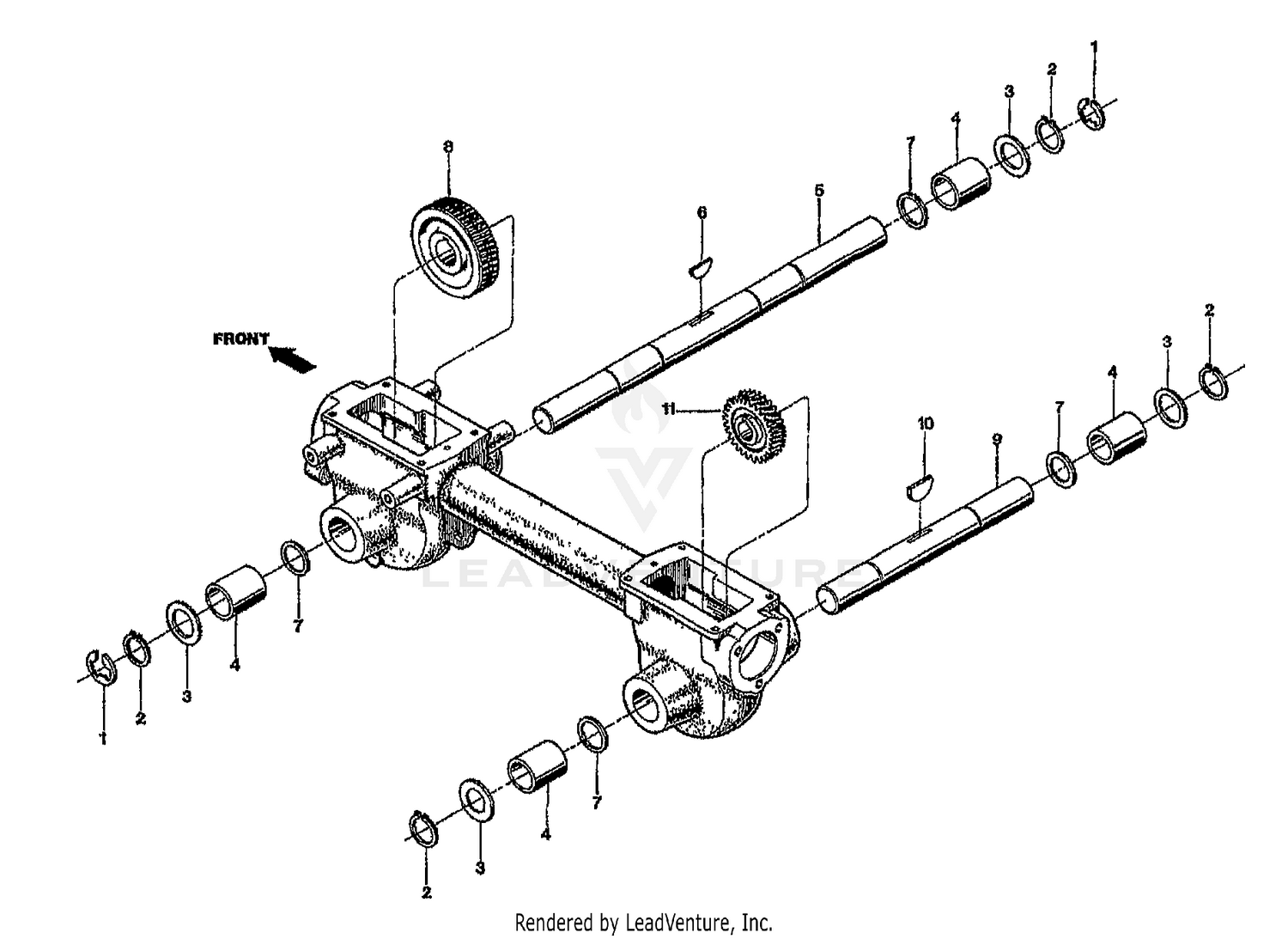 WHEEL & TILLER SHAFT ASSEMBLY