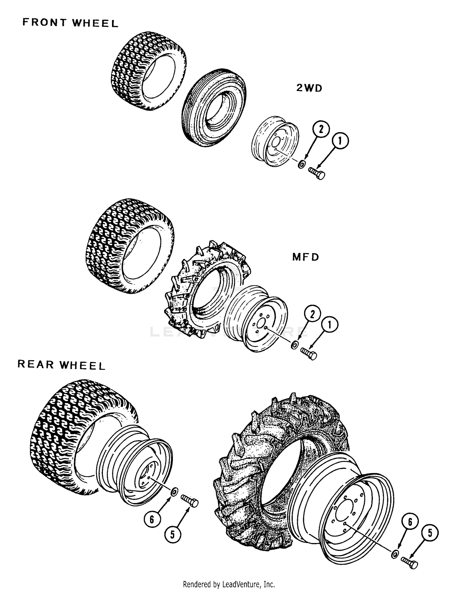 Wheel Mounting Hardware - 2WD (Part 2)