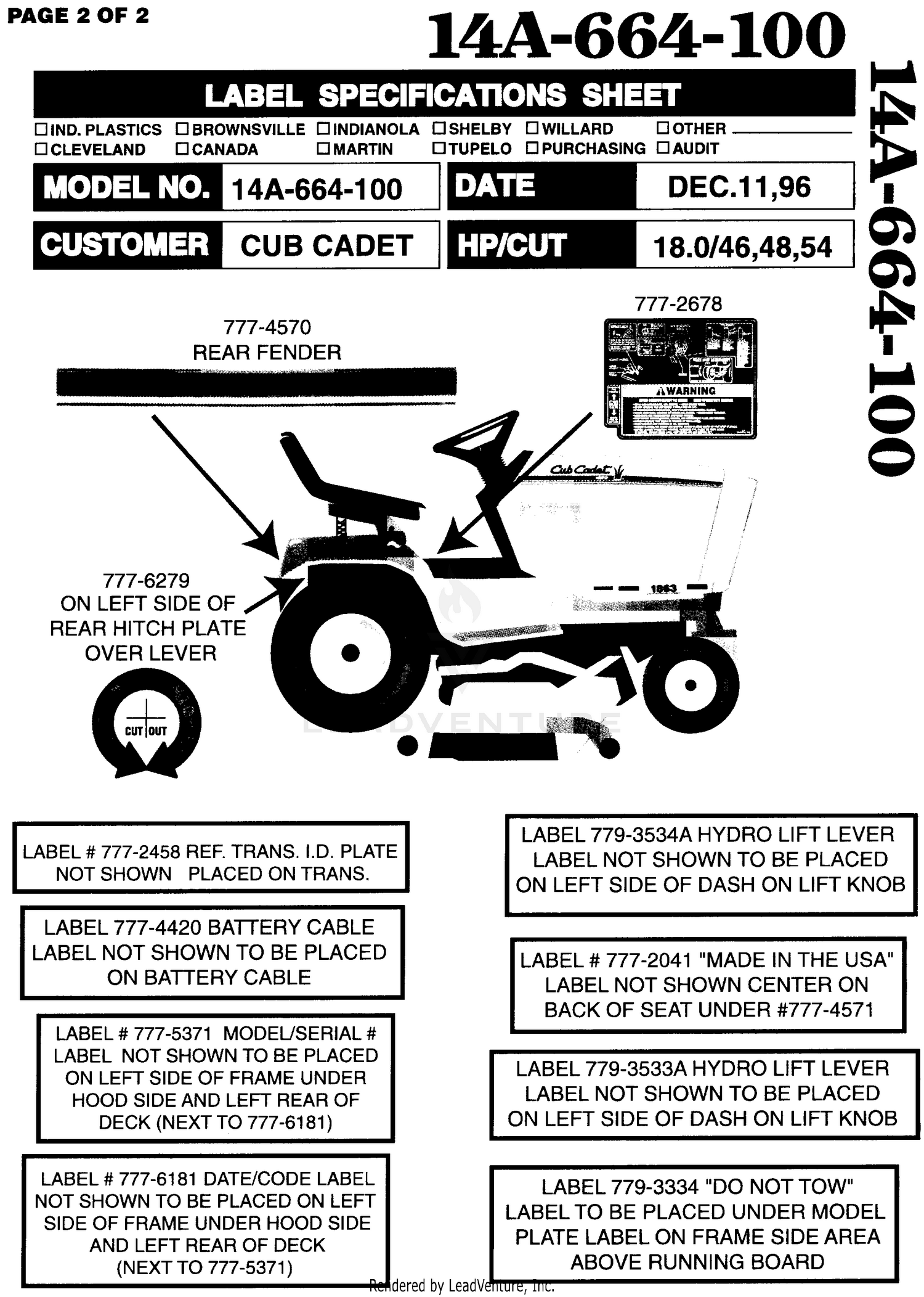 Assembly diagram