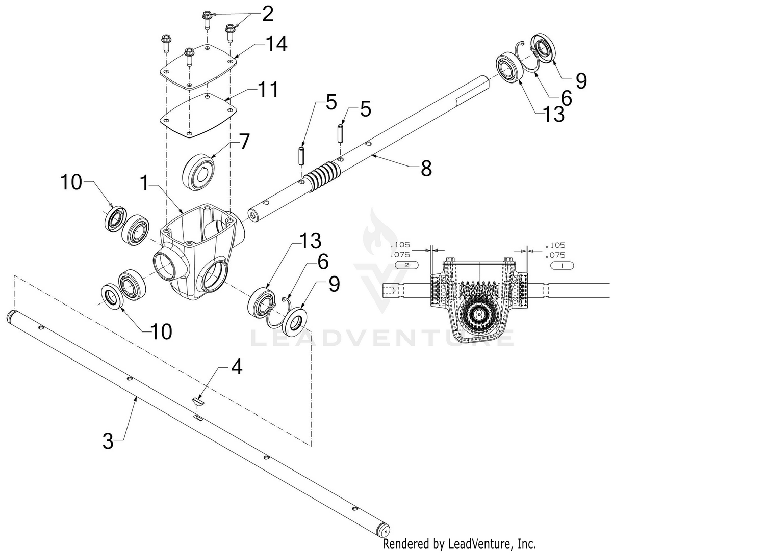 Auger Gearbox Assembly