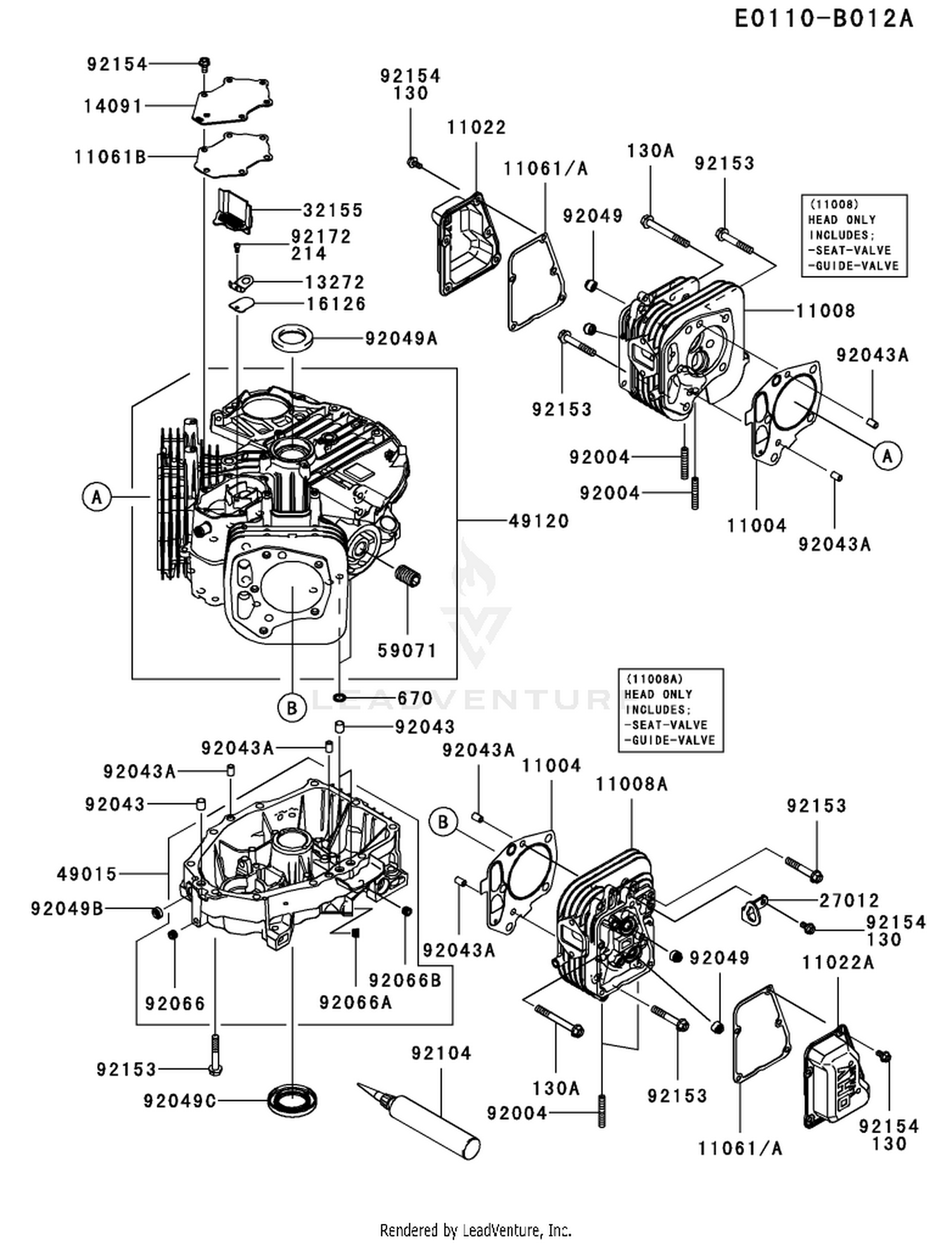 FR600V-FS06 CYLINDER & CRANKCASE
