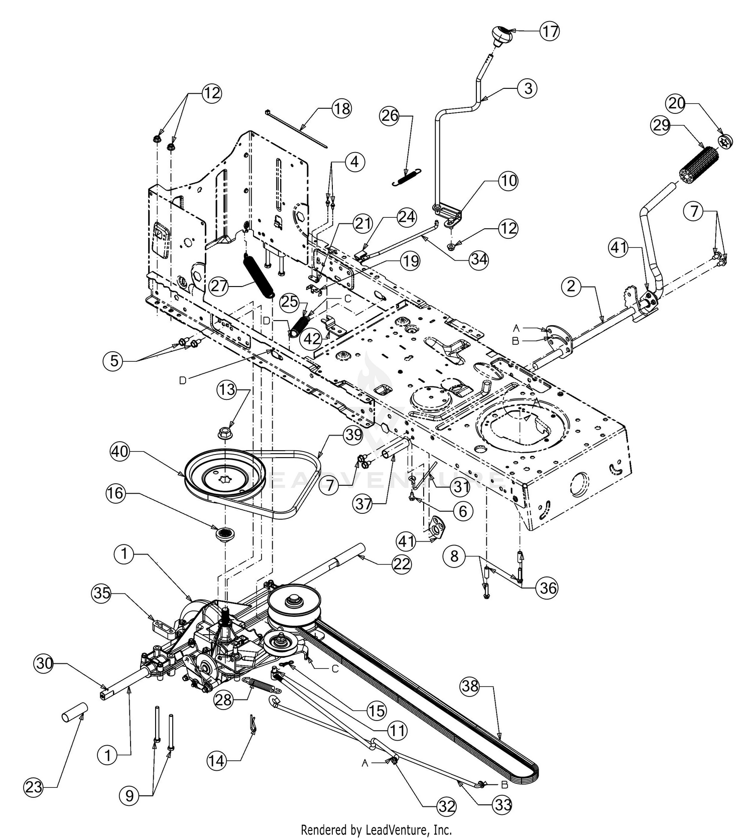 Troy Bilt 13WM77KS011 Pony 2016 Drive