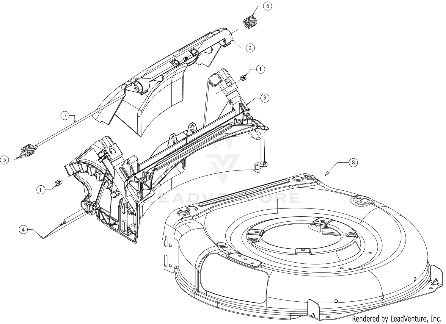 Rear Baffle & Deck Assembly