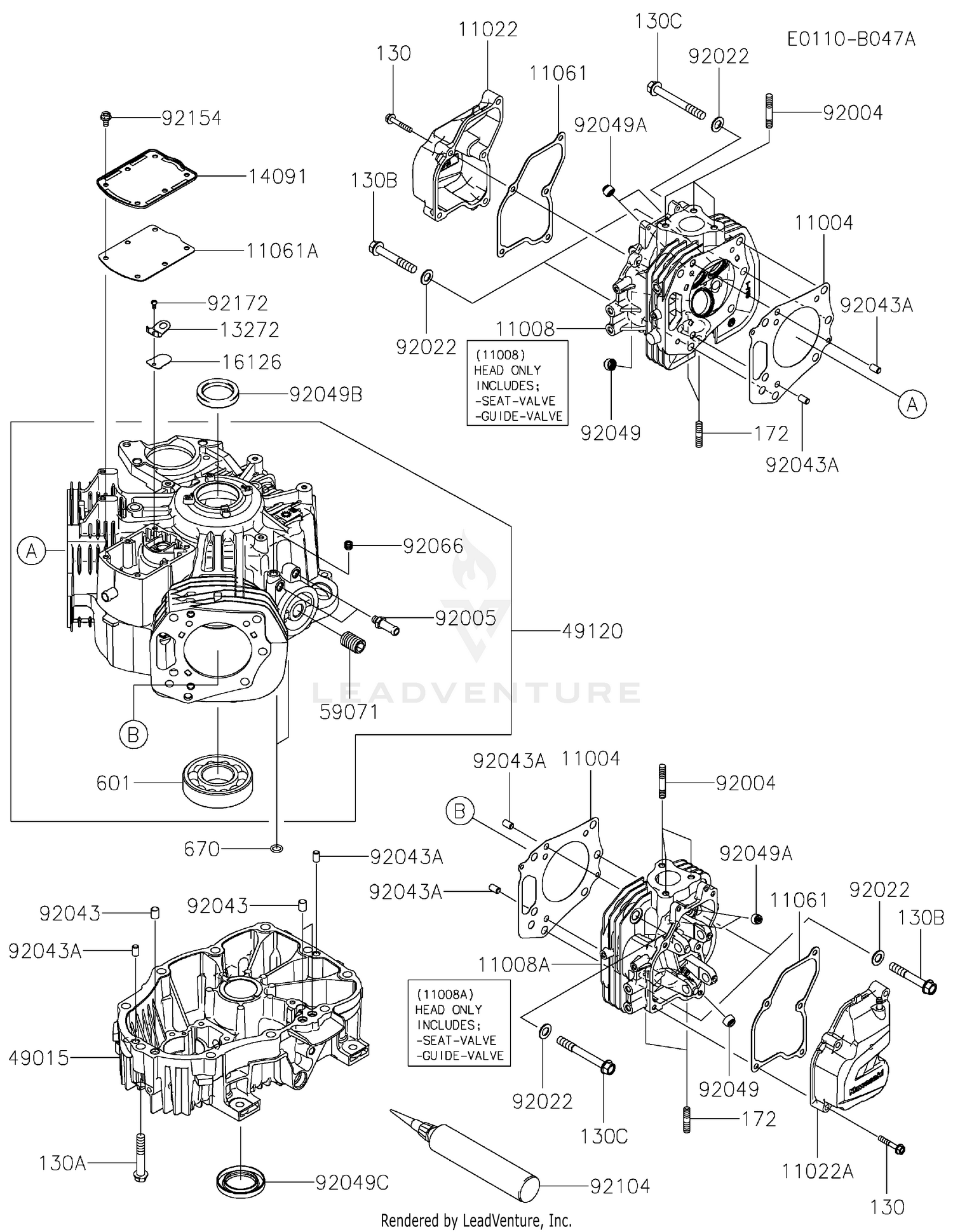 FX820A-AS06 CYLINDER & CRANKCASE