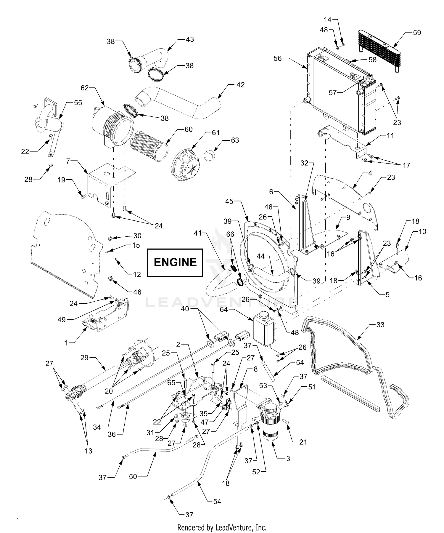 Engine And Drive Shaft