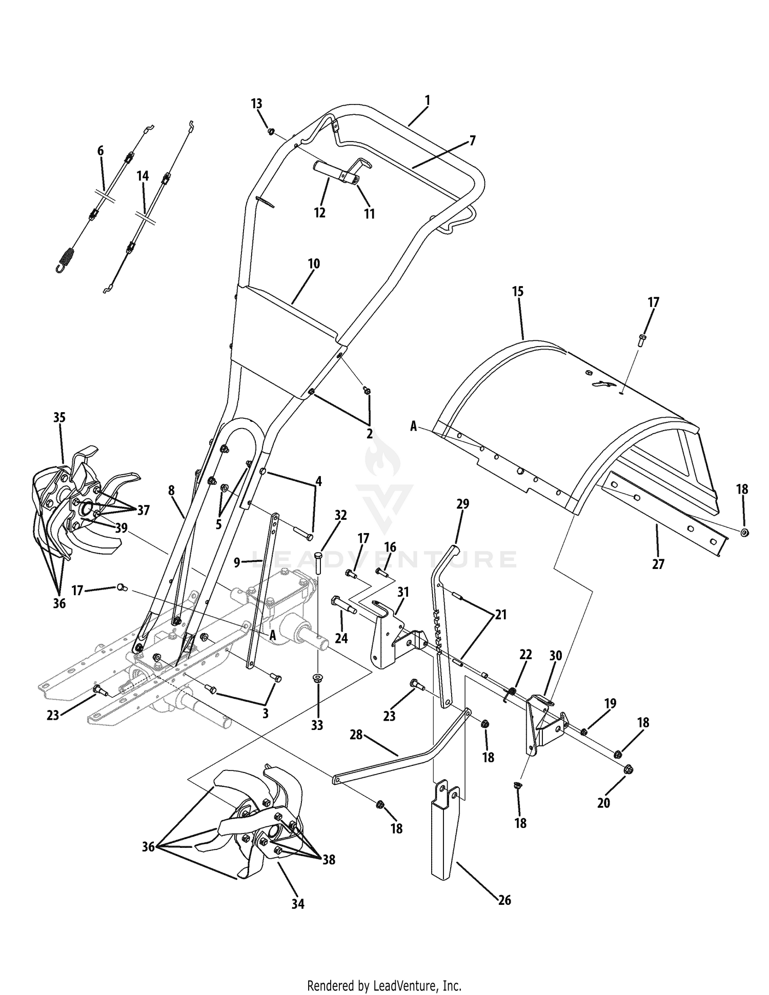 Handle, Tine Shields & Tines