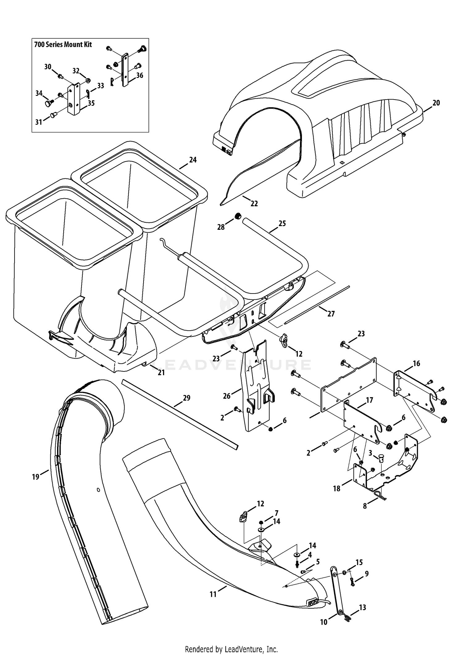 Craftsman lawn tractor bagger parts hot sale