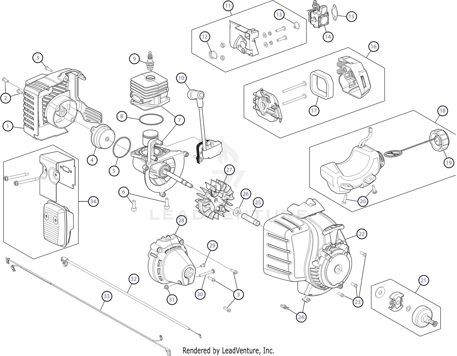 Troy Bilt Tb22ec 41bdt22c866 Engine Assembly