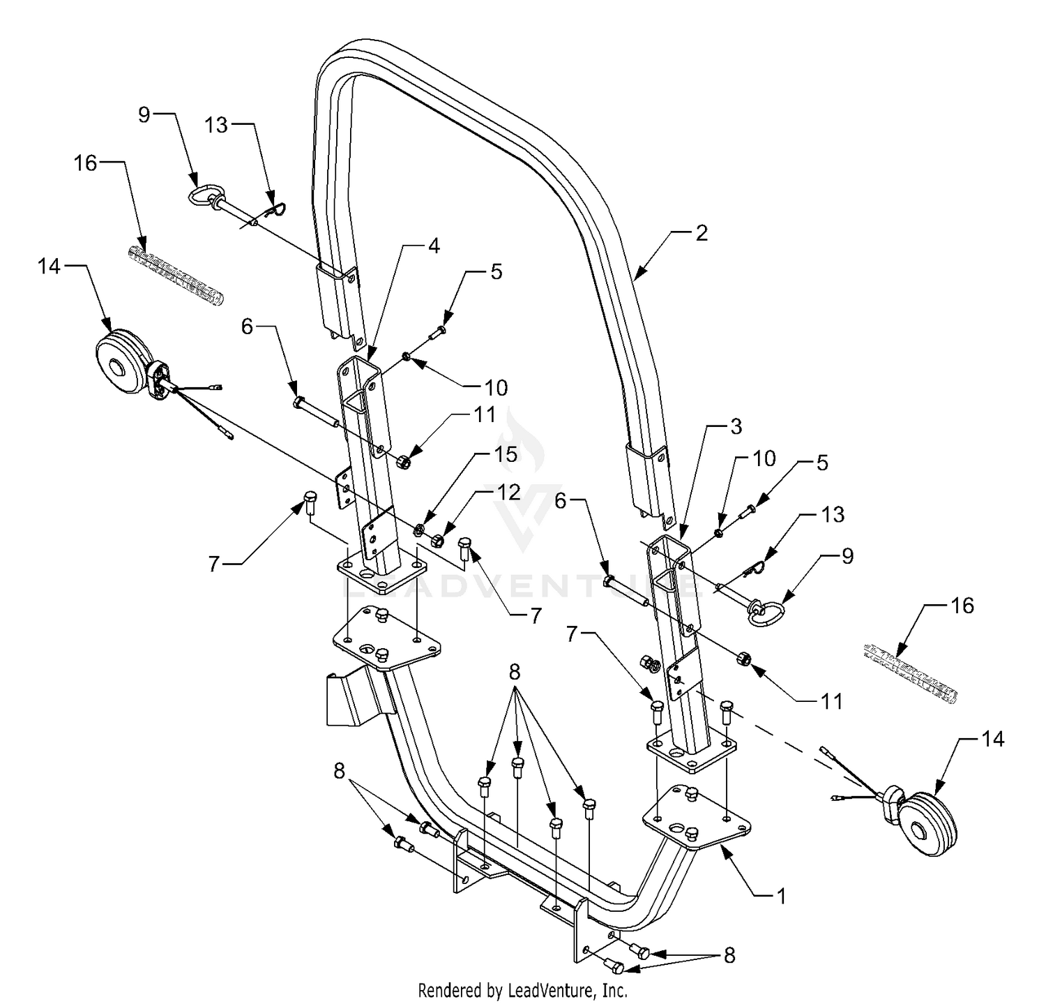 Foldable ROPS