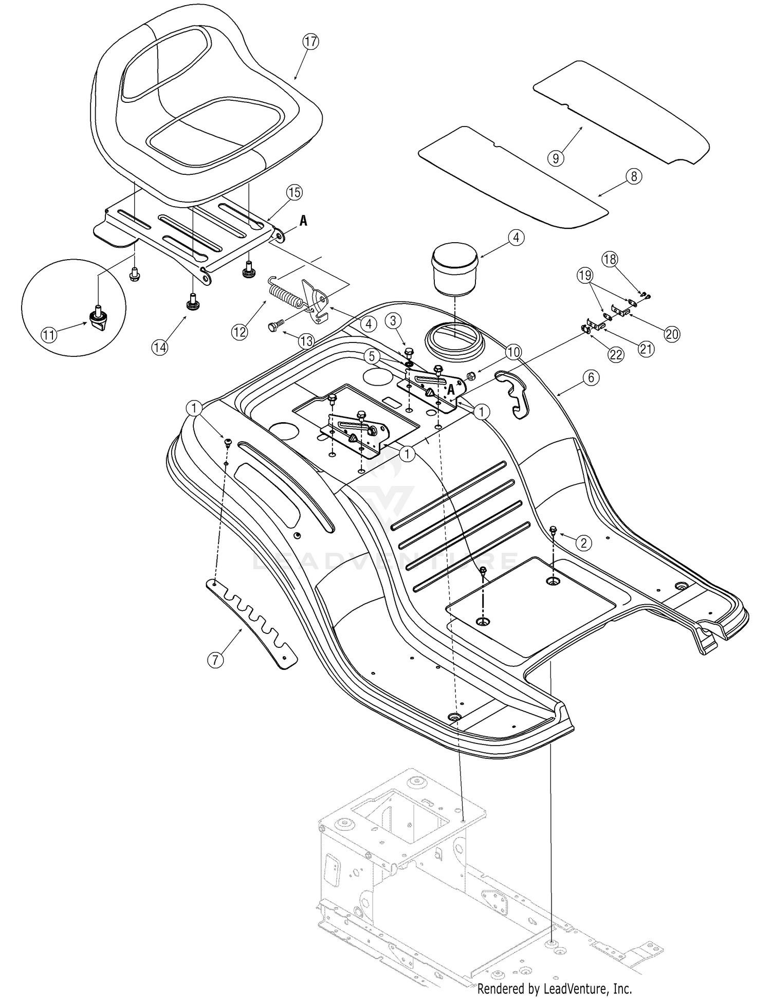 Fender and Seat Assembly