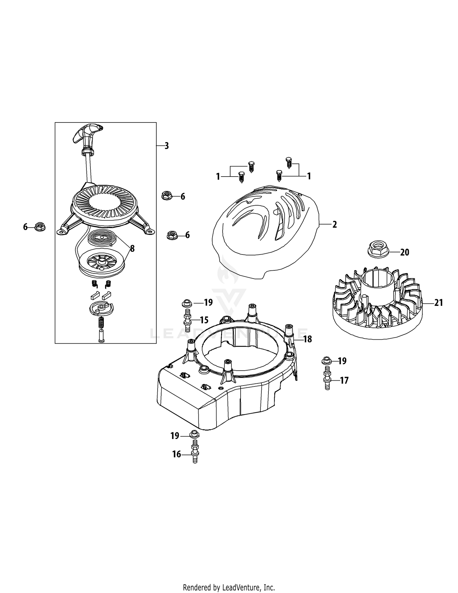 5P65M0C Flywheel & Shroud