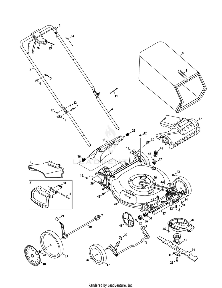 Troy Bilt TB260 12AVB29Q711 2011 Self Propelled Mower Partswarehouse