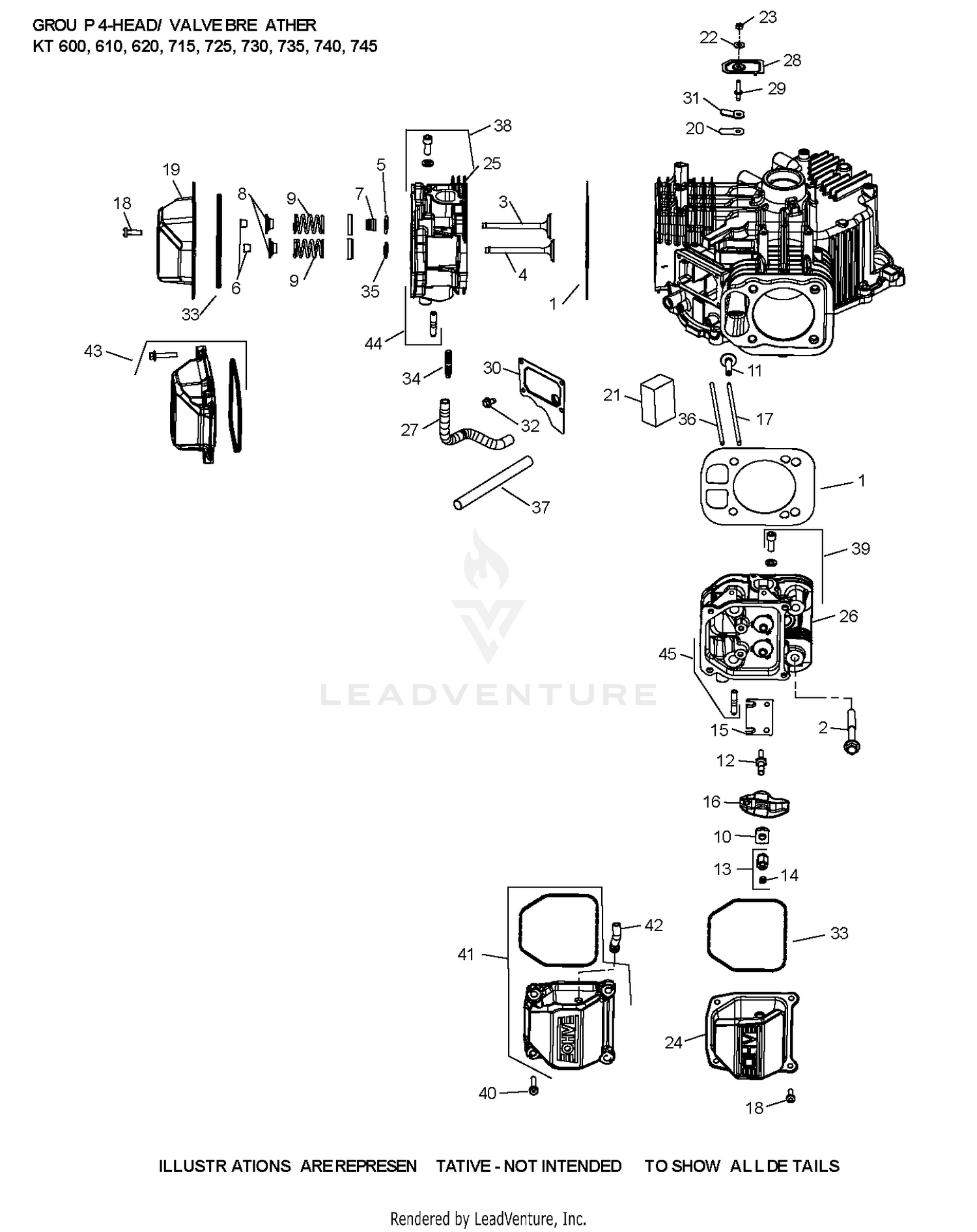 KT730-3063 CylinderHead & Breather