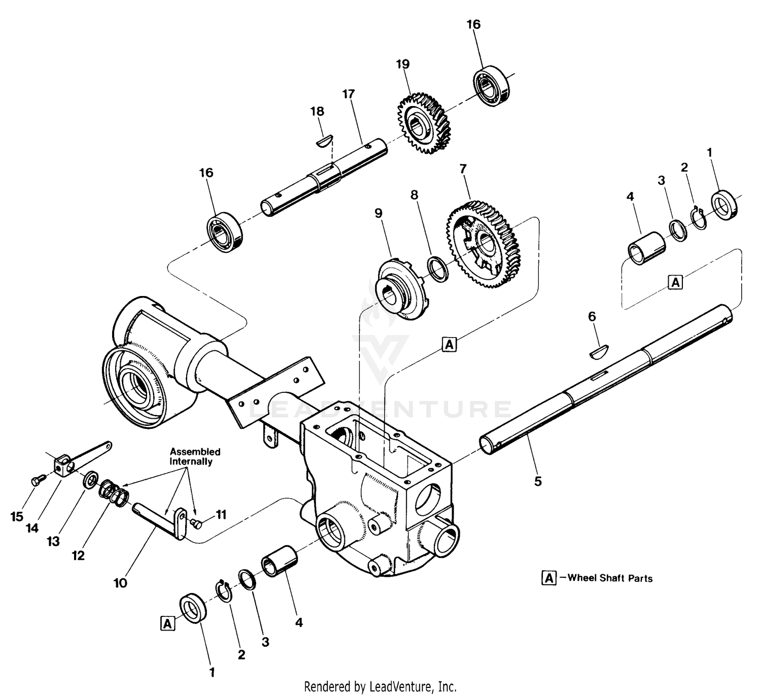 Wheel Shaft, Eccentric Shaft & Tiller Shaft Assemblies