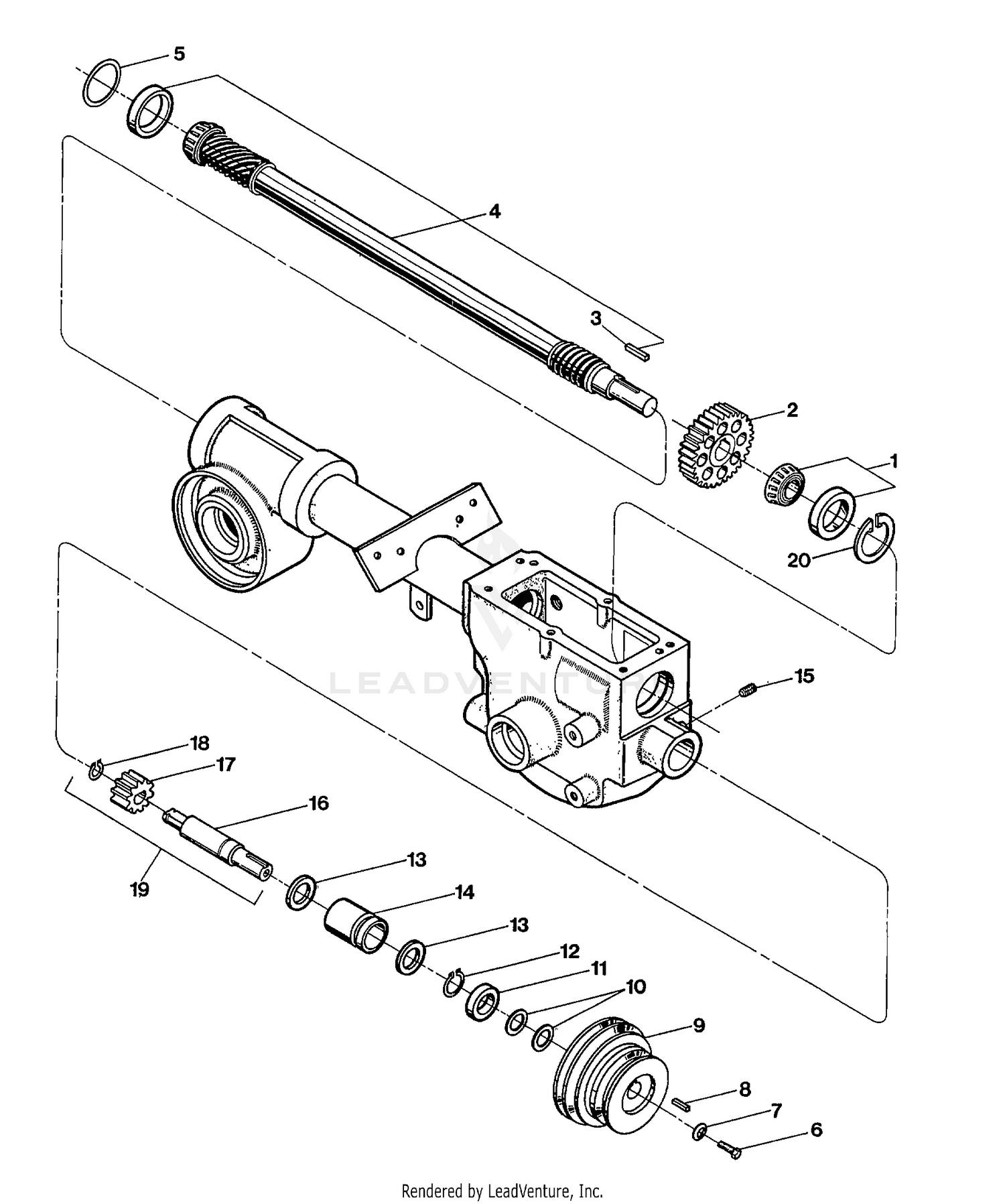 MAIN DRIVE SHAFT & GEAR ASSEMBLY