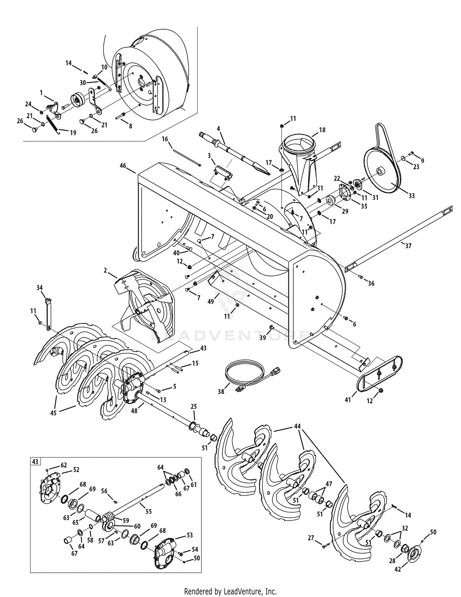 Auger Housing, and Gearbox