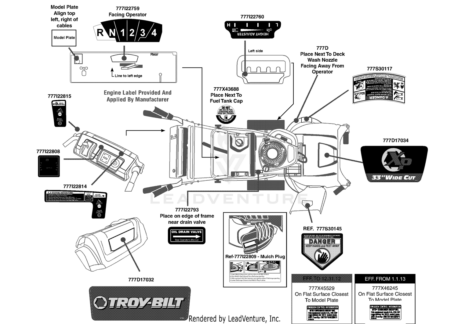 Label Map 12AE763Z011